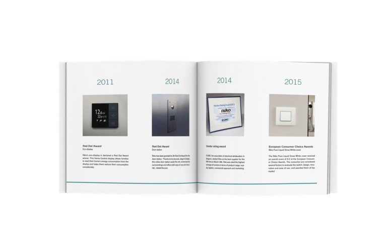 Uniek bedrijfsboek op maat voor familiebedrijf Niko Group. Ontworpen door creatieve studio 'Studio Kemmers'