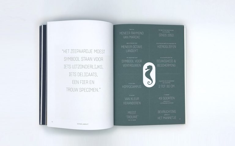 Uniek legacy boek op maat voor familiebedrijf Van Marcke. Ontworpen door creatieve studio 'Studio Kemmers'